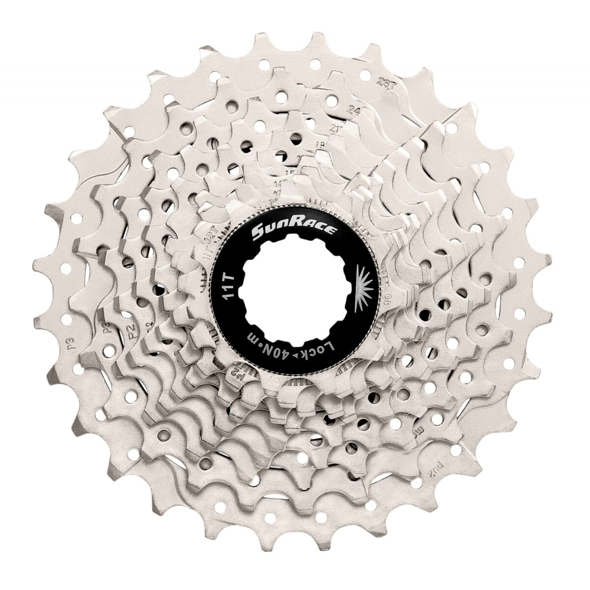 PIÑON SUNRACE CSRS1 11-28T 10V METALLIC SILVER -TW - Imagen 1