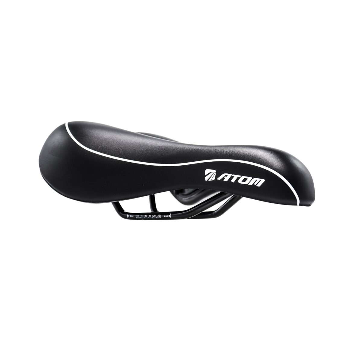 ASIENTO ATOM AT-4110 NEGRO/RAYAS BLANCAS RIEL NEGRO TW - Imagen 2