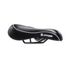 ASIENTO ATOM AT-4110 NEGRO/RAYAS BLANCAS RIEL NEGRO TW - Imagen 2
