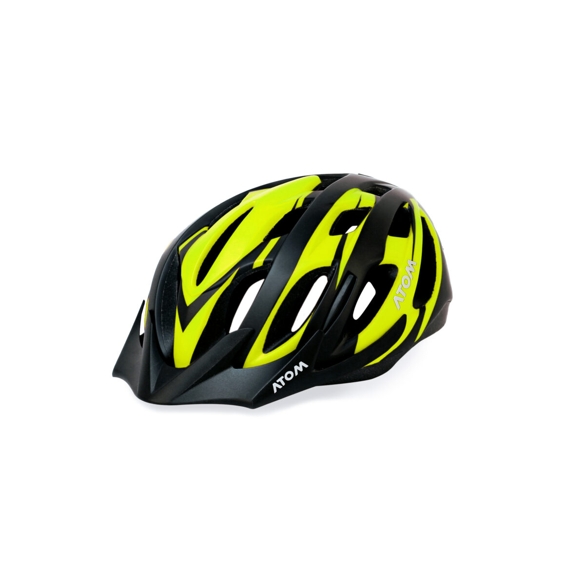 CASCO ATOM CE EN 1078 AT-710 NEGRO/LIMA NEON MATE T:M - Imagen 1