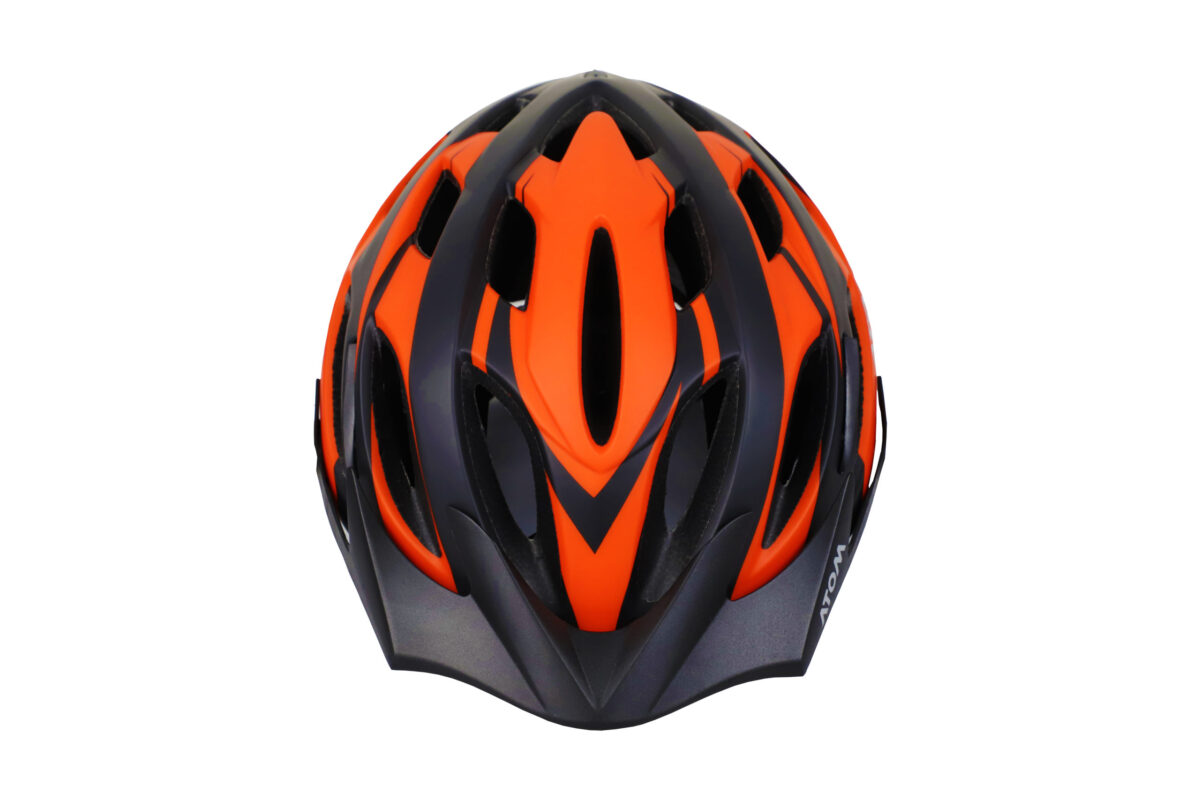 CASCO ATOM CE EN 1078 AT-710 NEGRO/NARANJA NEON MATE T:M - Imagen 3