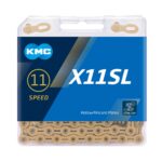 CADENA KMC X11SL SUPER LIGHT 1/2"X11/128" 118L DORADO