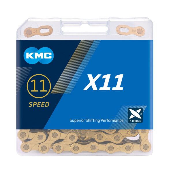 CADENA KMC X11 1/2"X11/128" 118L DORADO
