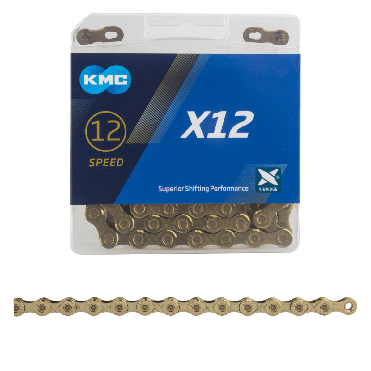 CADENA KMC X12 1/2"X11/128" 126L DORADO - Imagen 1