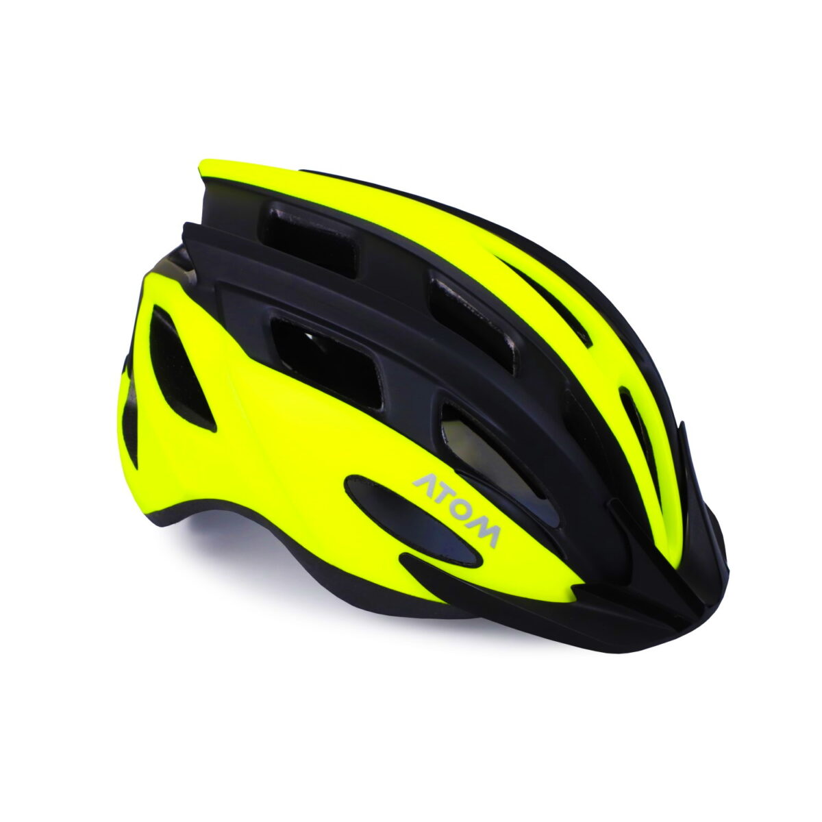 CASCO ATOM CE EN 1078 AT-328 NEGRO/LIMA NEON MATE T:M - Imagen 2