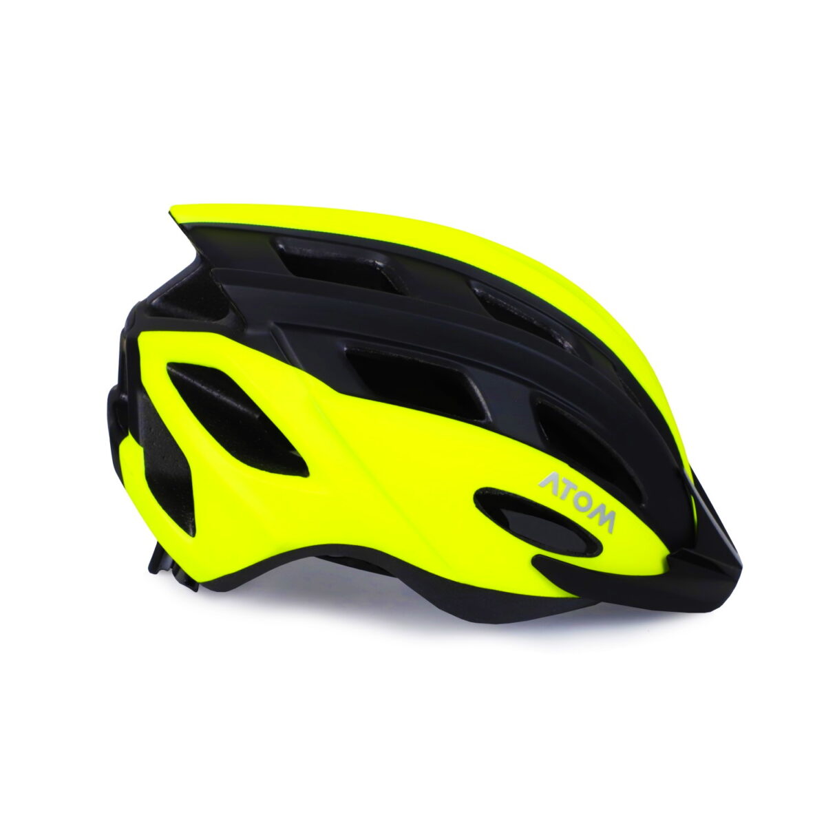 CASCO ATOM CE EN 1078 AT-328 NEGRO/LIMA NEON MATE T:M - Imagen 3