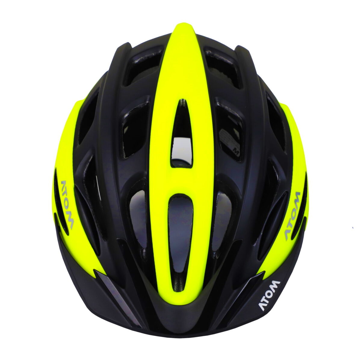 CASCO ATOM CE EN 1078 AT-328 NEGRO/LIMA NEON MATE T:M - Imagen 5