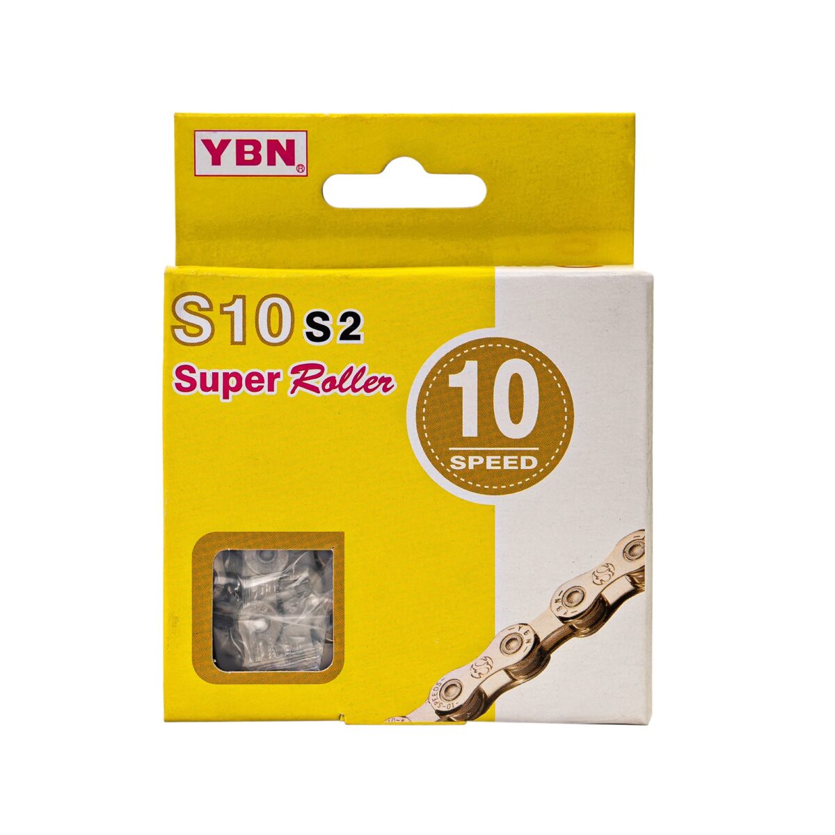 CADENA YABAN MTB/RUTA 10V CROMADA 1/2'X11/128' 116L - Imagen 1
