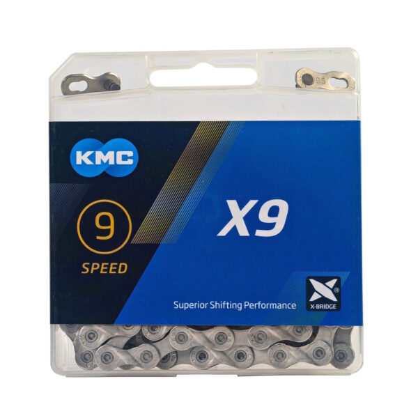 CADENA KMC X9 1/2"X11/128" 116L PLATEADO/PLATEADO