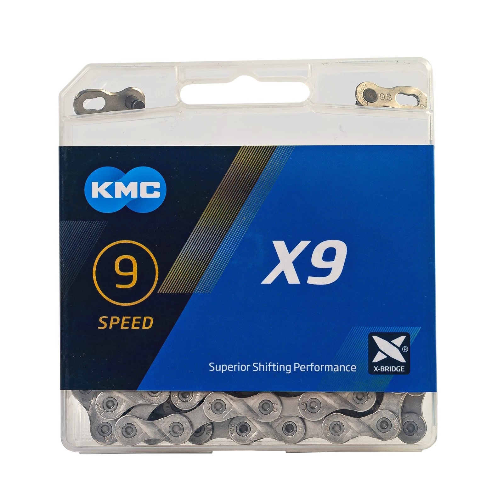 02400422-1 CADENA KMC X9 1/2"X11/128" 116L PLATEADO/PLATEADO - Imagen 1