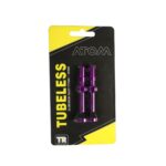 VÁLVULAS TUBELESS ATOM FR11B 48MM ALLOY PURPURA