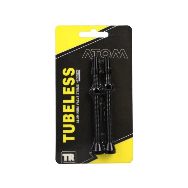 VÁLVULAS TUBELESS ATOM FR11B 80MM ALLOY NEGRO
