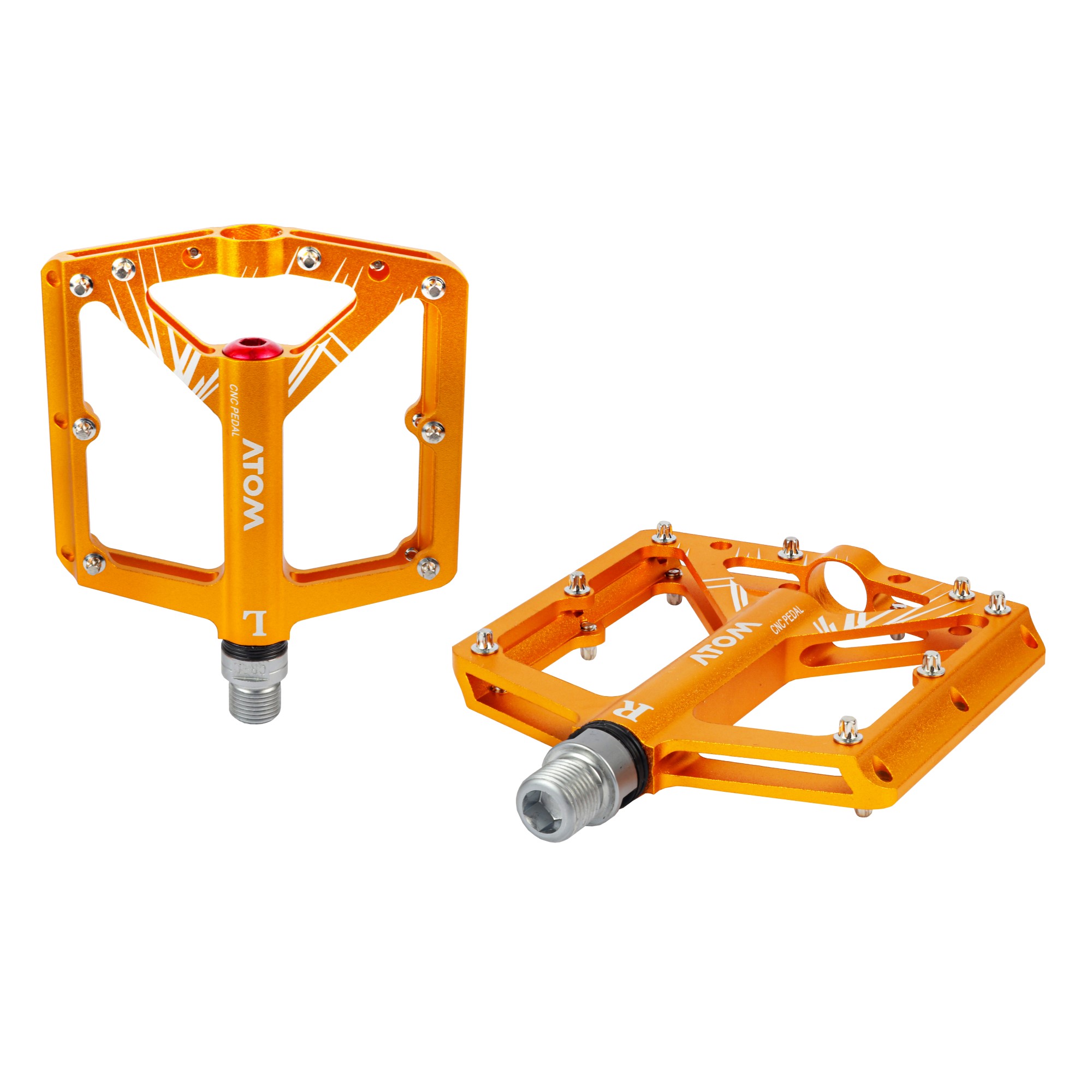 02600443 PEDALES ATOM ALUMINIO ATM-636 CON 3 RODAJES - Imagen 1