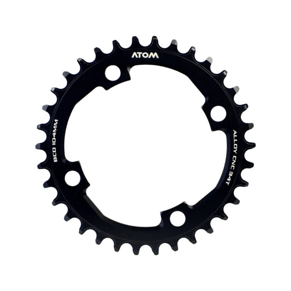 PLATO ATOM AS322 34T 12V BCD: 104MM BLACK ANODIZADO