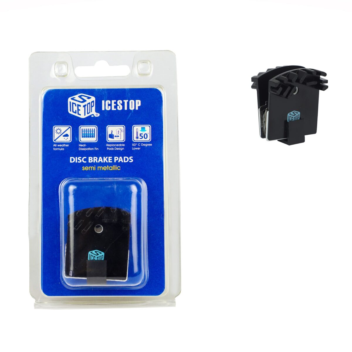 PASTILLA DE FRENO ICESTOP BPF-52 COMPATIBLE CON SHIMANO XTR CON DISIPADOR DE CALOR ORGANICO - Imagen 1