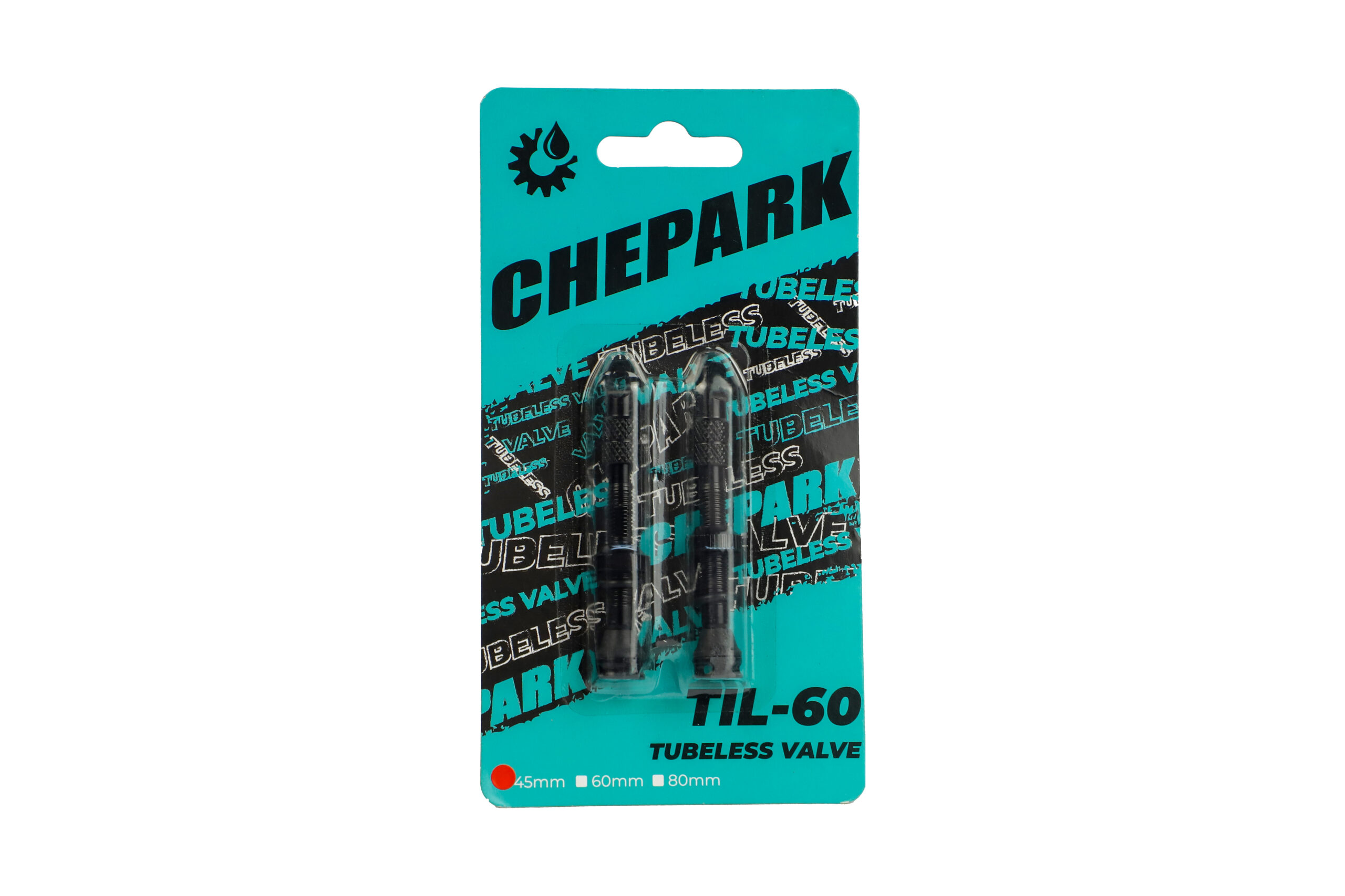 1600027 (1) VÁLVULA TUBELESS CHEPARK TIL-60A 45MM NEGRO MTB C/REMOVEDOR - Imagen 1