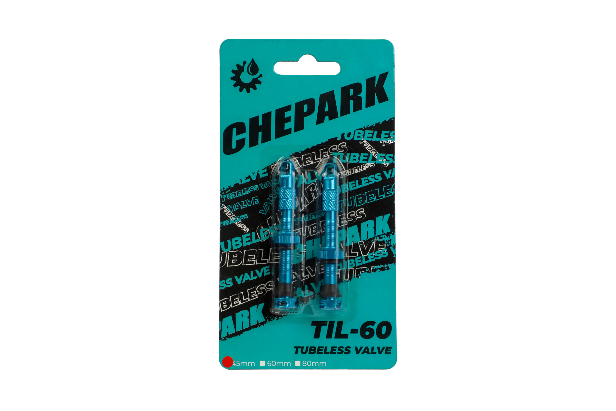 1600029 (1) VÁLVULA TUBELESS CHEPARK TIL-60A 45MM AZUL MTB C/REMOVEDOR - Imagen 1
