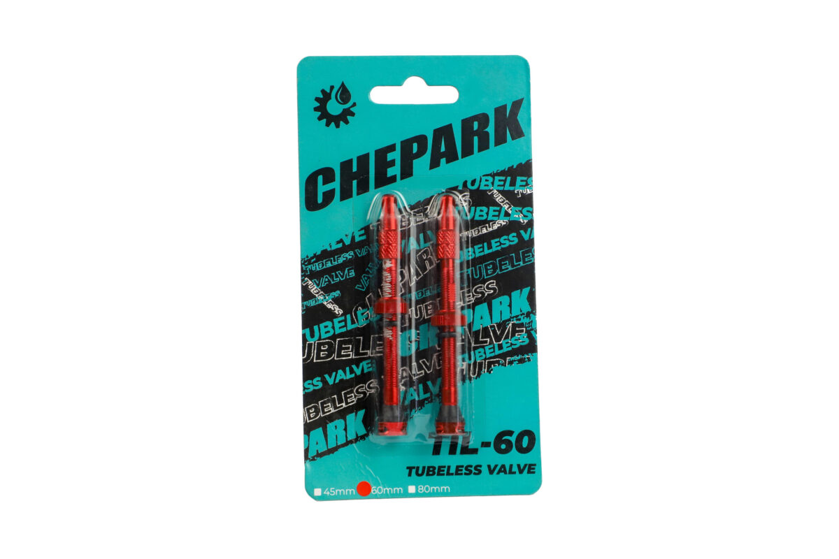 VÁLVULA TUBELESS CHEPARK TIL-60B 60MM ROJO RUTA C/REMOVEDOR - Imagen 1