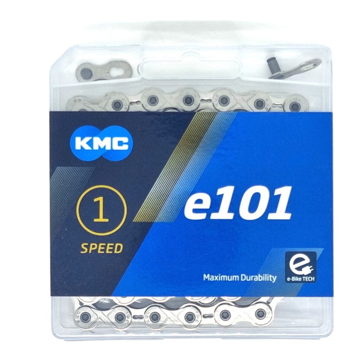 CADENA KMC E101 1/2" X 1/8" 126LINKS PLATA SERIE E-BIKE - Imagen 1
